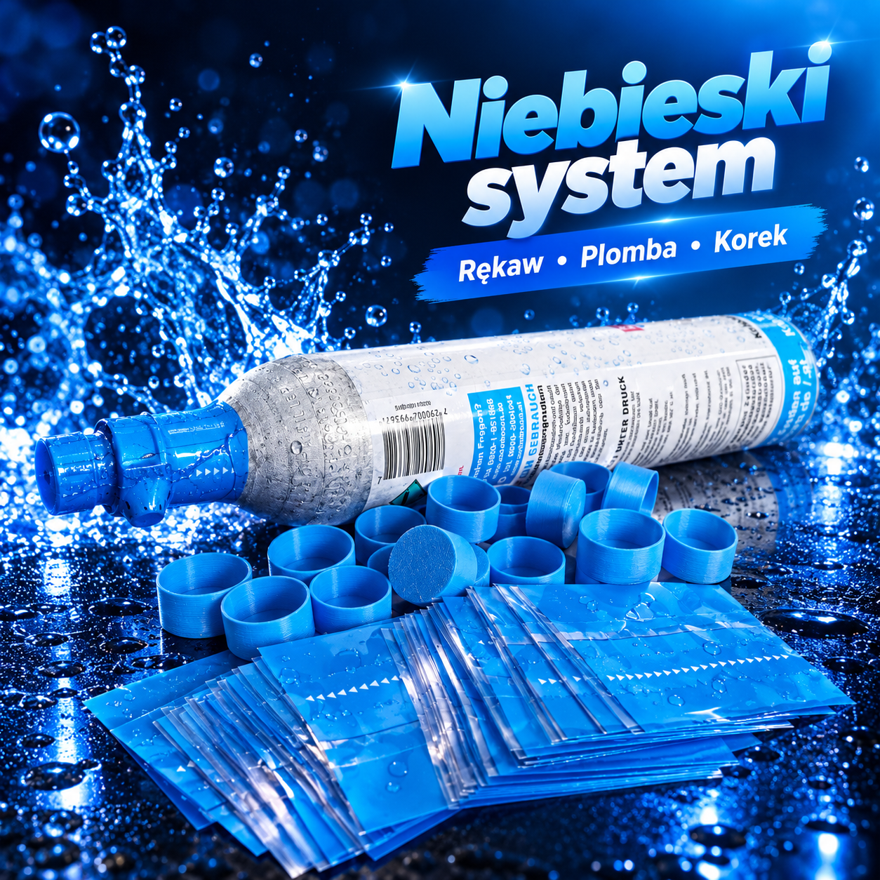 Butle SodaStream Twist i niebieskie akcesoria